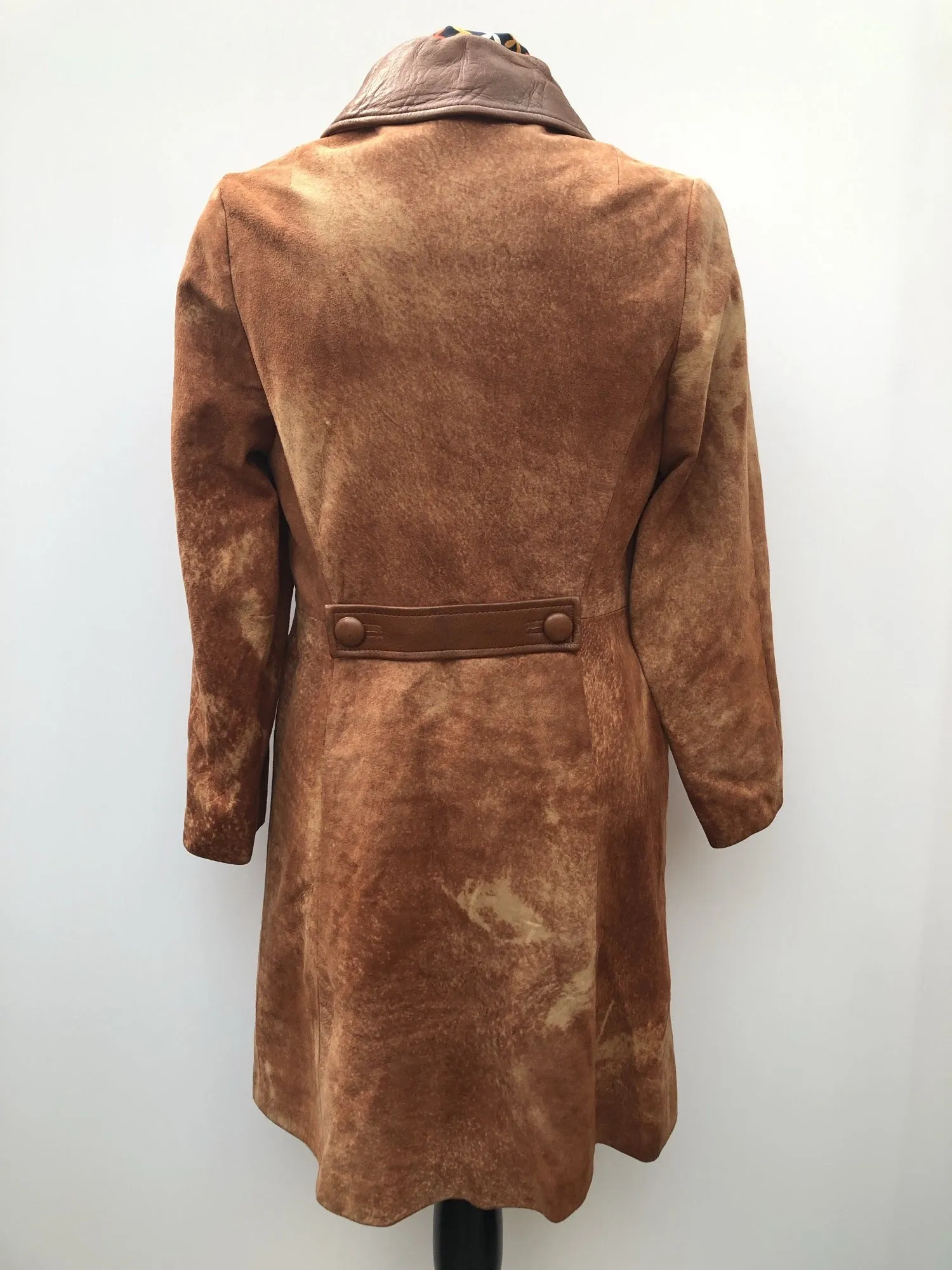 1960s Suede Coat in Brown - Size 8