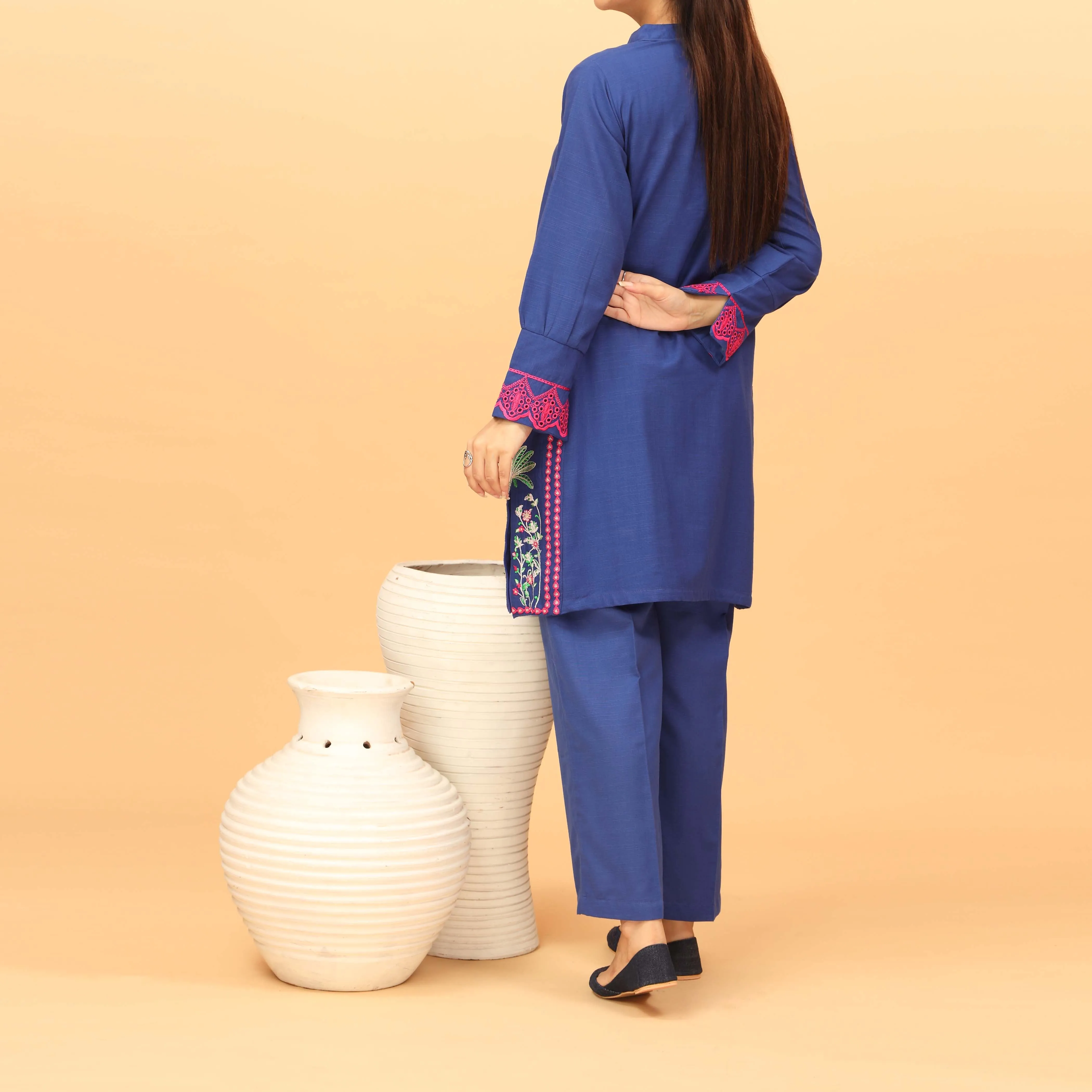 2PC- Embroidered Khaddar Suit PW3047