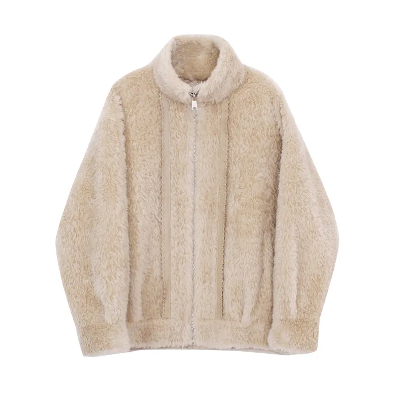8GIRLS BORG TEDDY COAT IN CAMEL