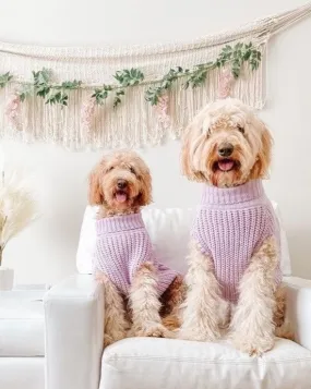 Adele Lilac Turtleneck Dog Sweater