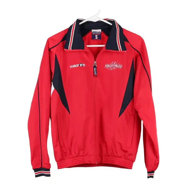 Age 11-12 Macron Track Jacket - Small Red Polyester
