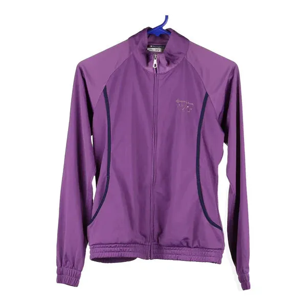 Age 13-14 Champion Track Jacket - XL Purple Polyester