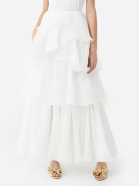 AJE Women's Cosmos Tiered Maxi Skirt