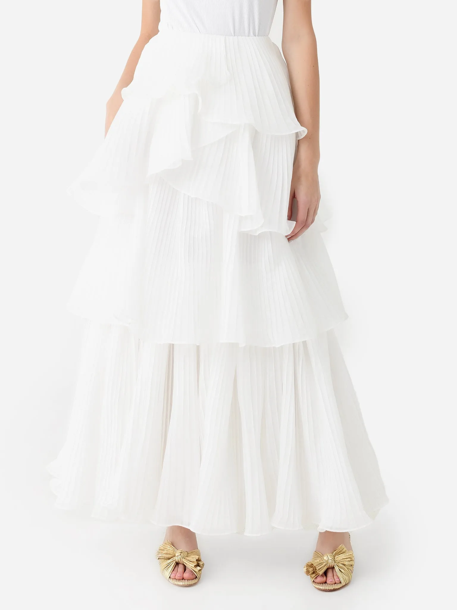 AJE Women's Cosmos Tiered Maxi Skirt