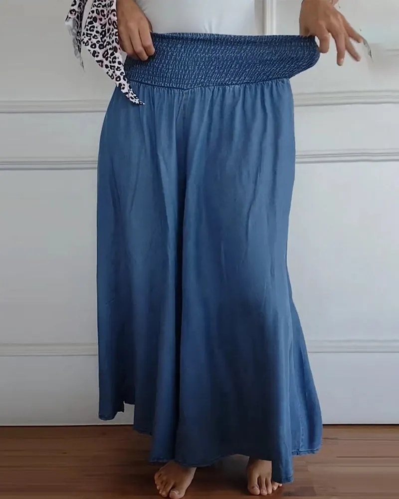 Annabelle - Casual high waist wide leg with pockets