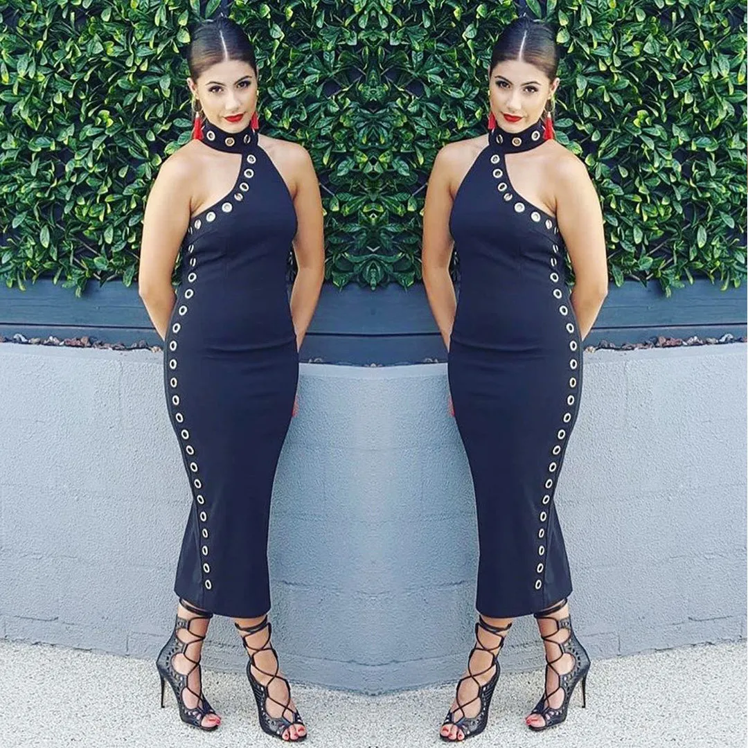 Artemis Midi Dress - Black
