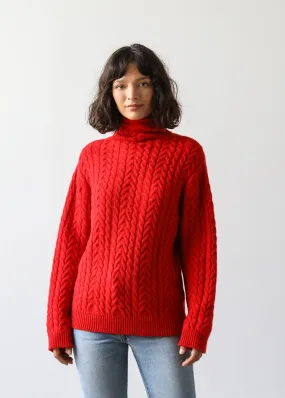 Beatrice Sweater in Scarlett Red Cashmere