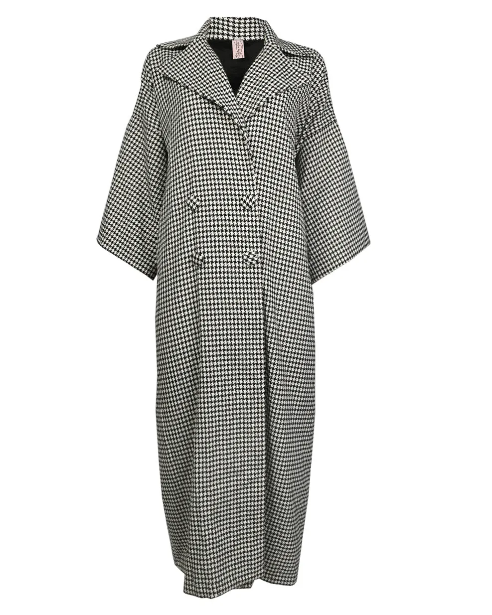 Black Houndstooth Oversized Jacket Abaya