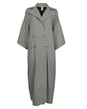 Black Houndstooth Oversized Jacket Abaya
