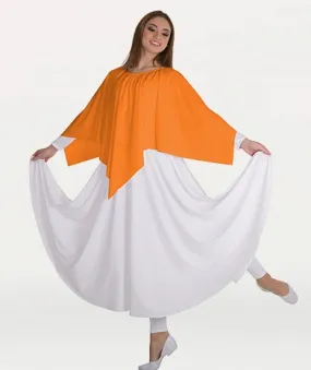 Body Wrappers Girls Convertible Handkerchief Hem Skirt-Shoulder Drape