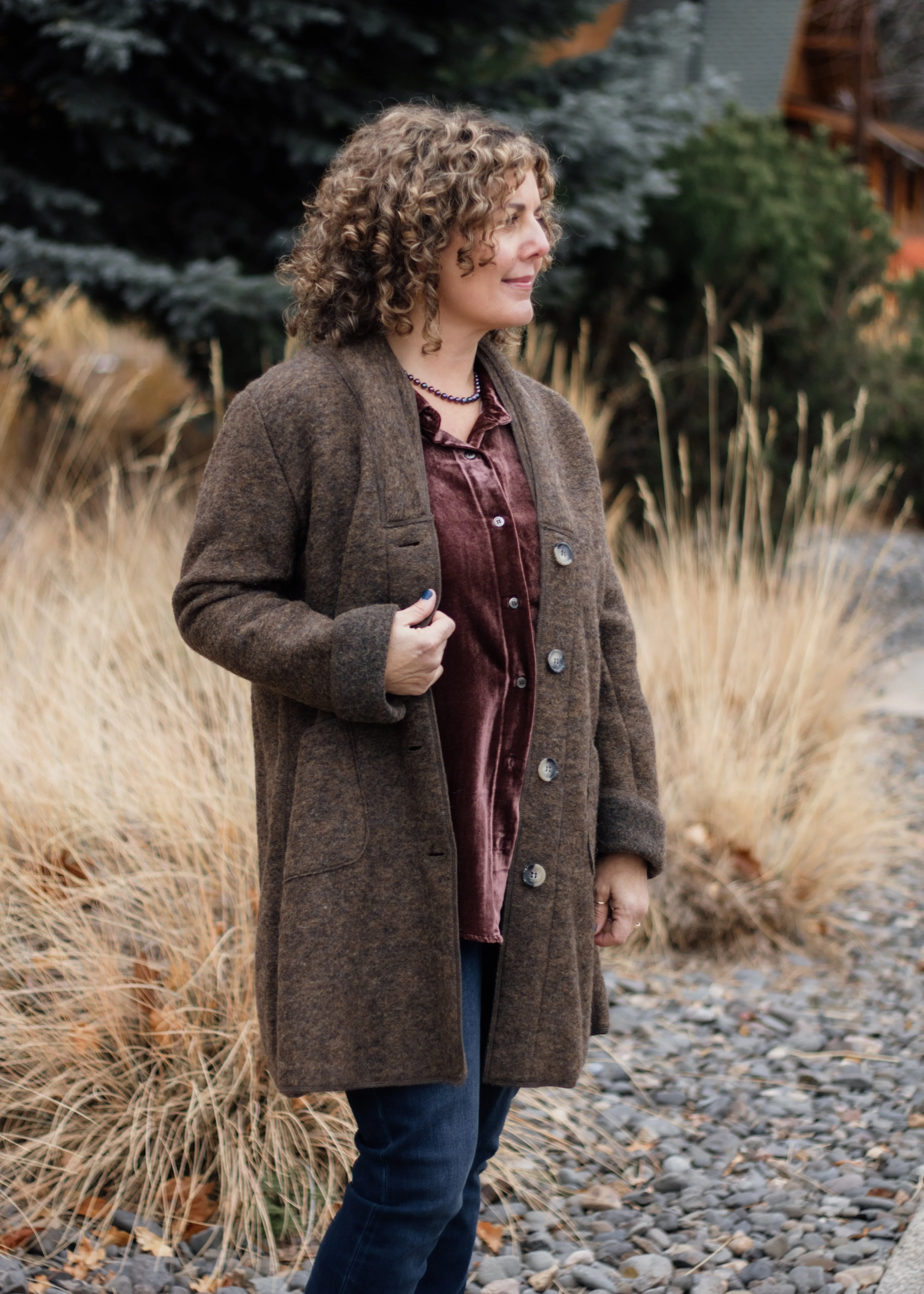 Boiled Wool Coat in Saddle | Cut•Loose
