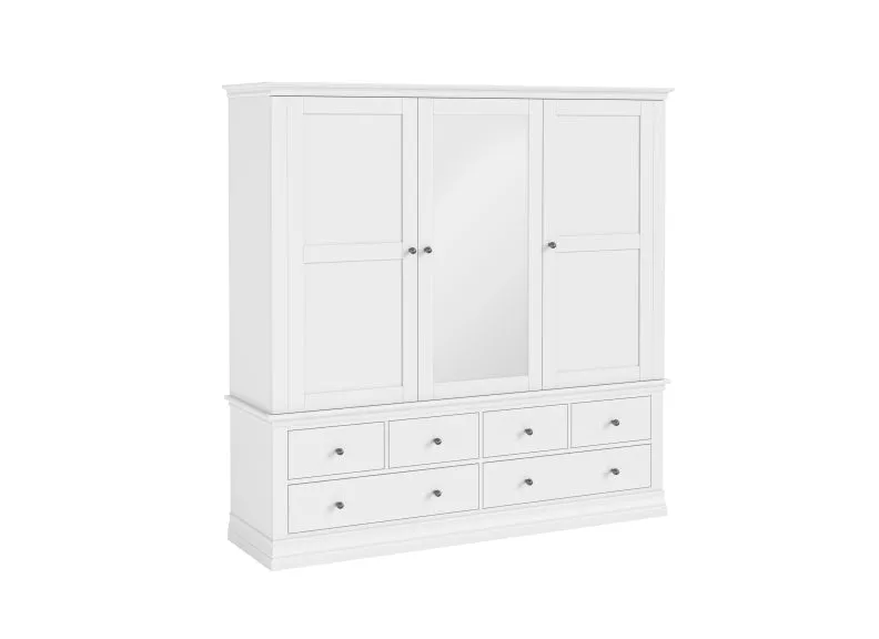 Bordeaux White Triple Wardrobe