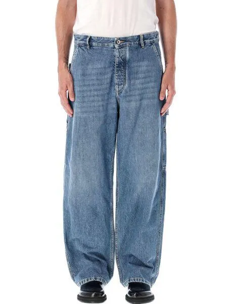 BOTTEGA VENETA Vintage Indigo Cargo Denim Pants for Men