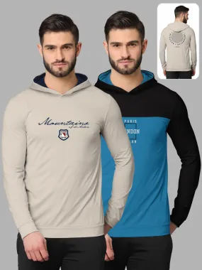 Bullmer Mens Loopknit Hooded T Shirt By Hellcat Pack of 2