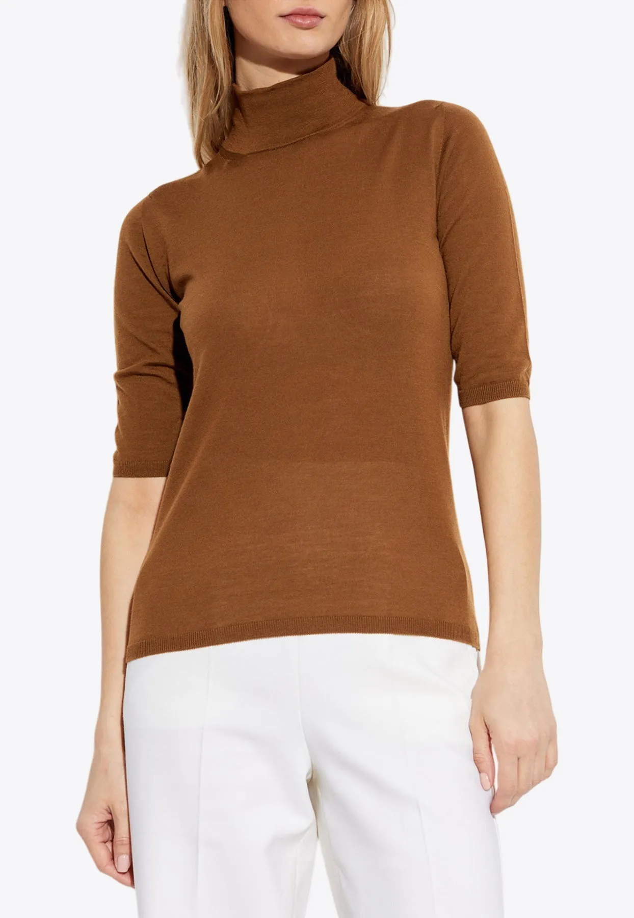 Cecina Wool Knit Turtleneck Sweater