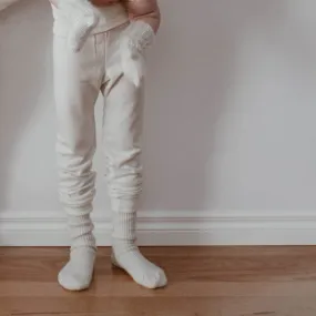 Child's Long Johns / PJ Bottoms - 100% Organic Merino Wool - Natural (1-12y)