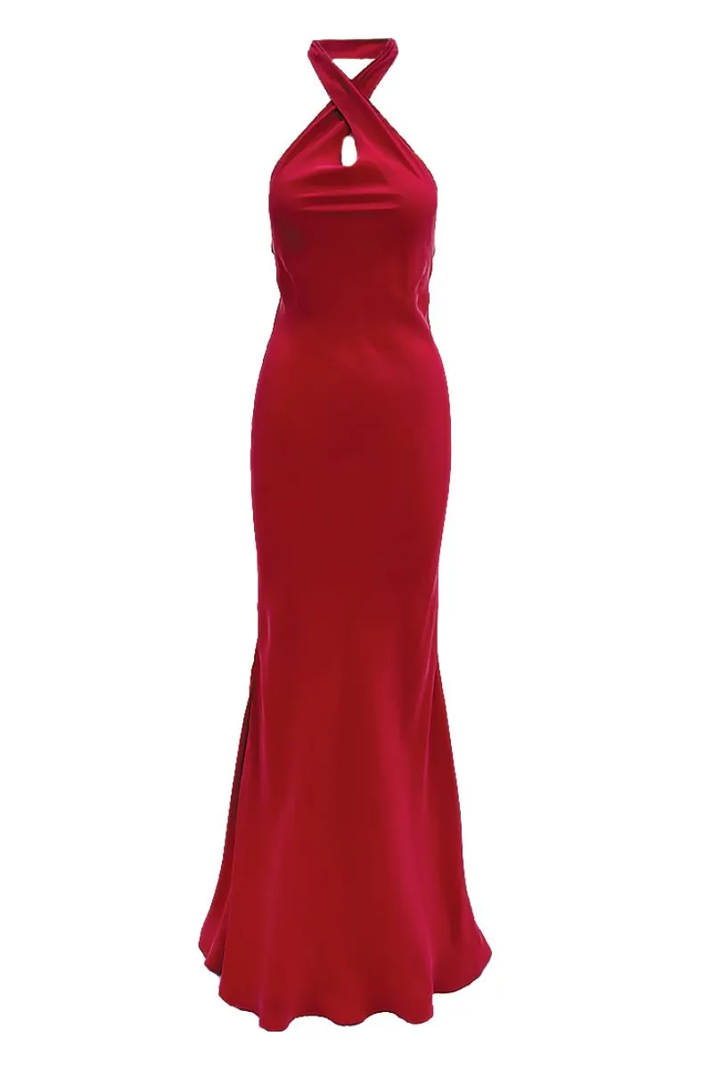 CILLA SLIP DRESS IN ROUGE