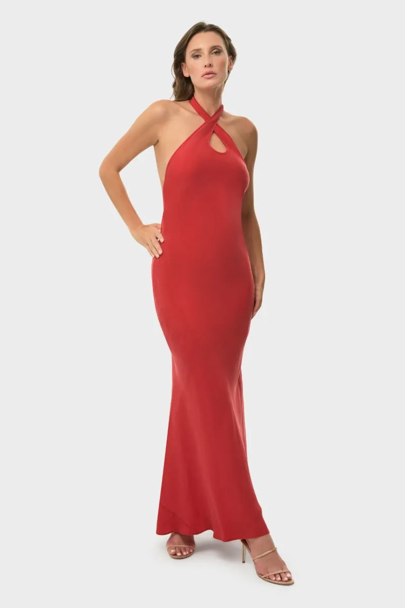CILLA SLIP DRESS IN ROUGE