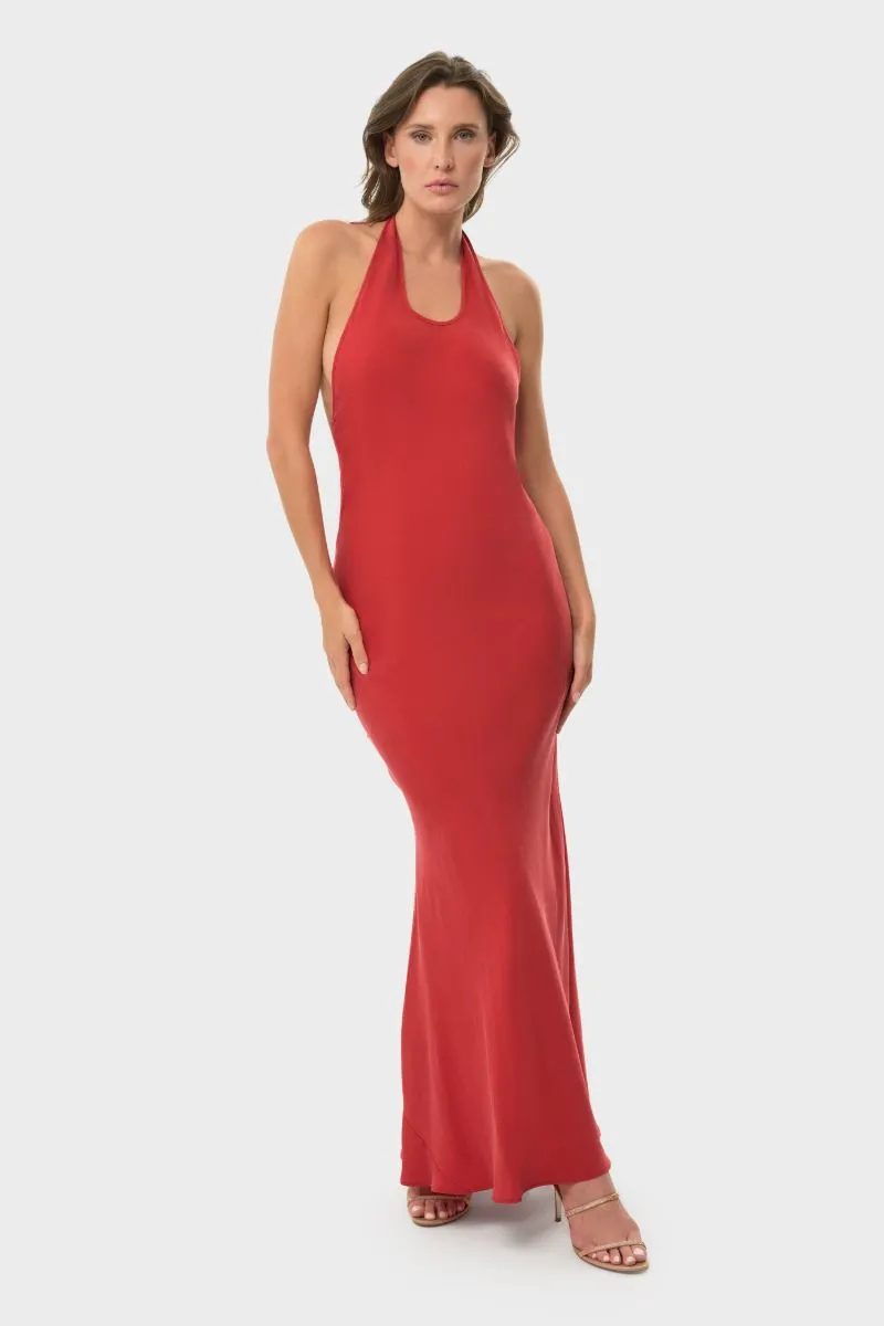 CILLA SLIP DRESS IN ROUGE