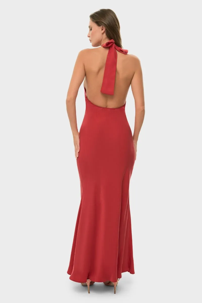 CILLA SLIP DRESS IN ROUGE