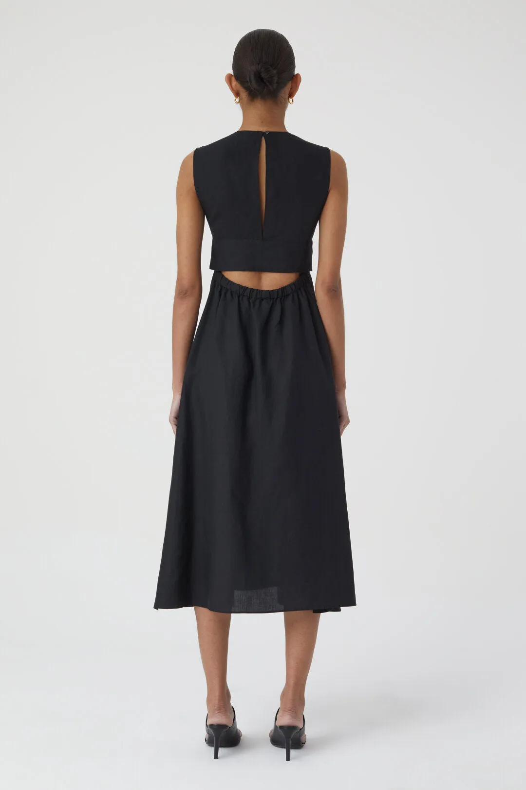 CLOSED WOMENS WAISTED DRESS WITH BELT - NUTMEG