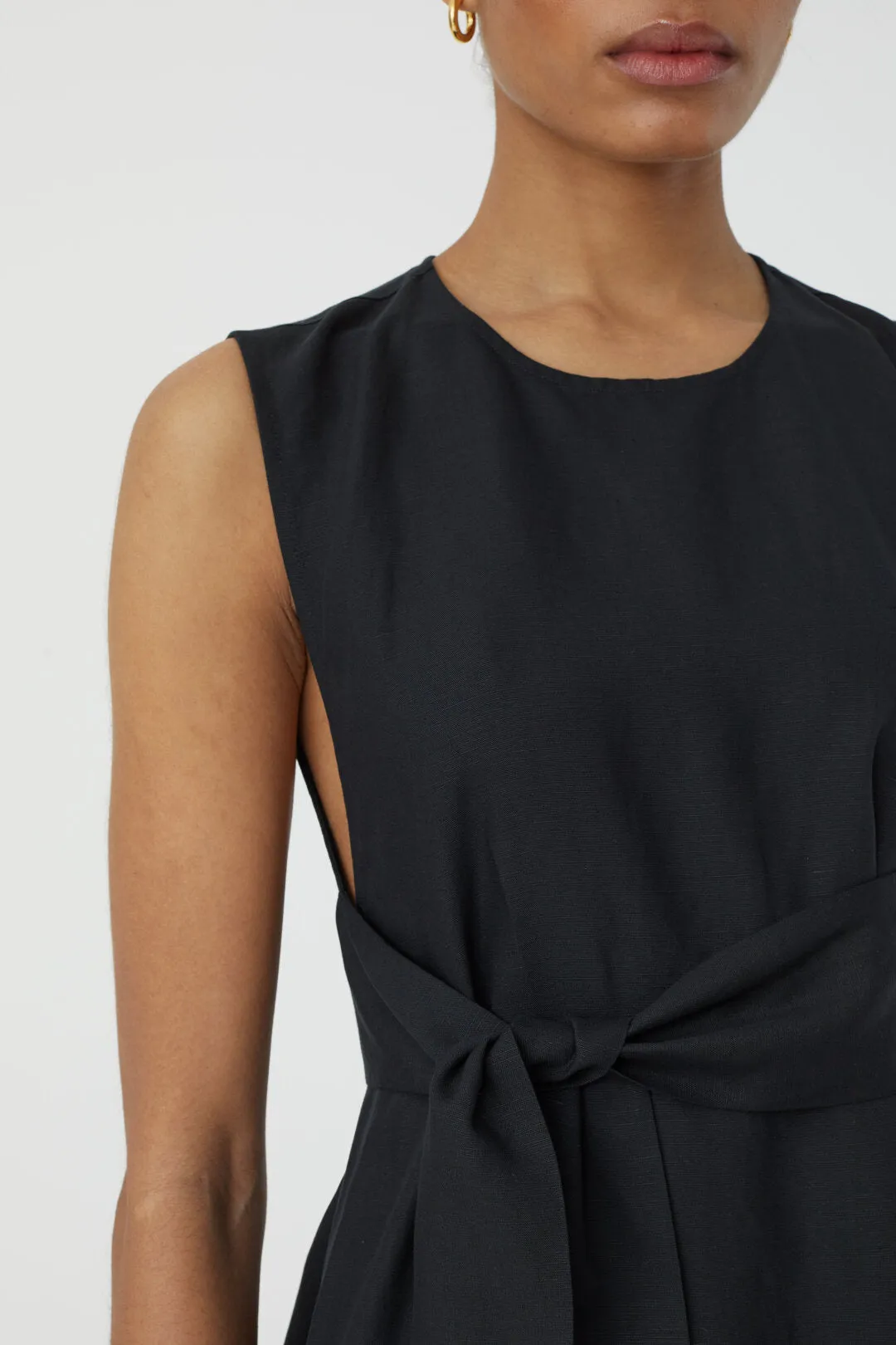 CLOSED WOMENS WAISTED DRESS WITH BELT - NUTMEG