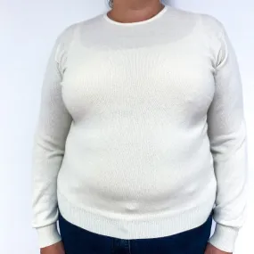Cream Cashmere Crew Neck Jumper Extra Large