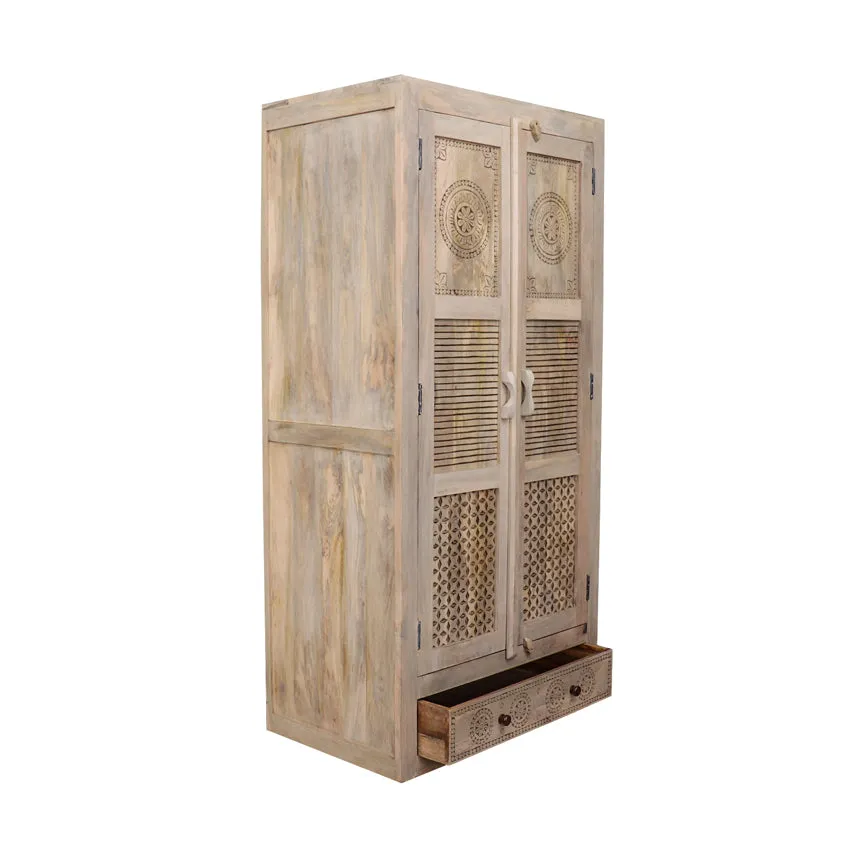 Dravidian Solid Wood Wardrobe