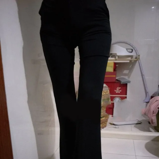 Elegant Striped High Waist Pants