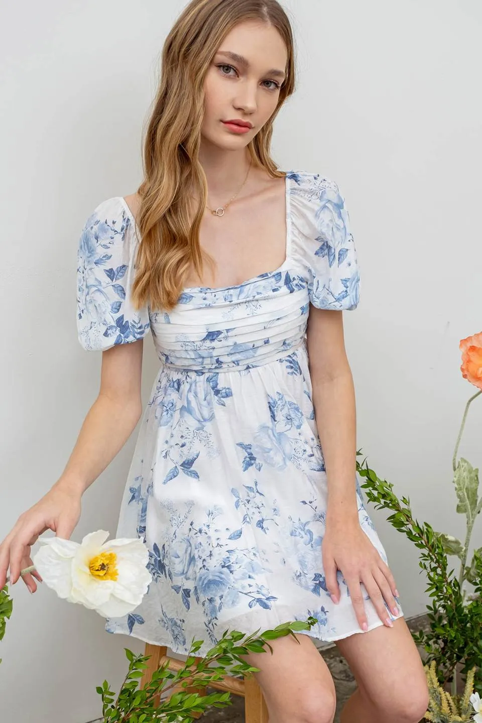 Floral Babydoll Mini Dress