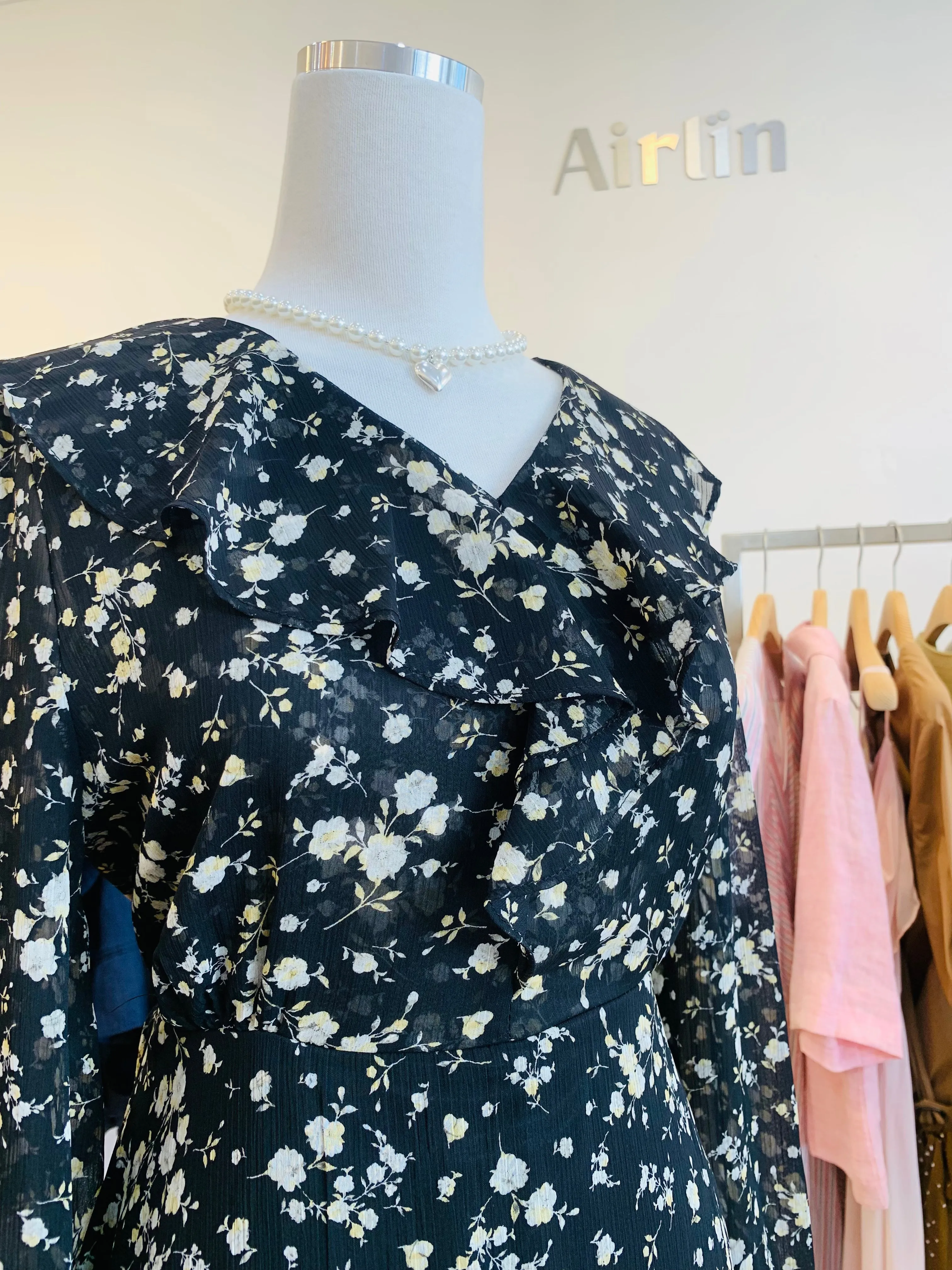 Floral light V dress