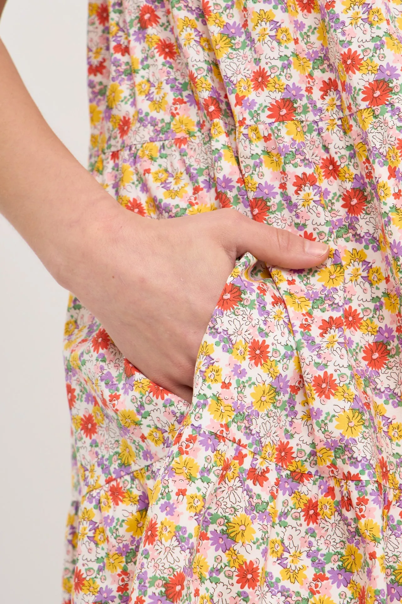Floral Printed Babydoll Mini Dress