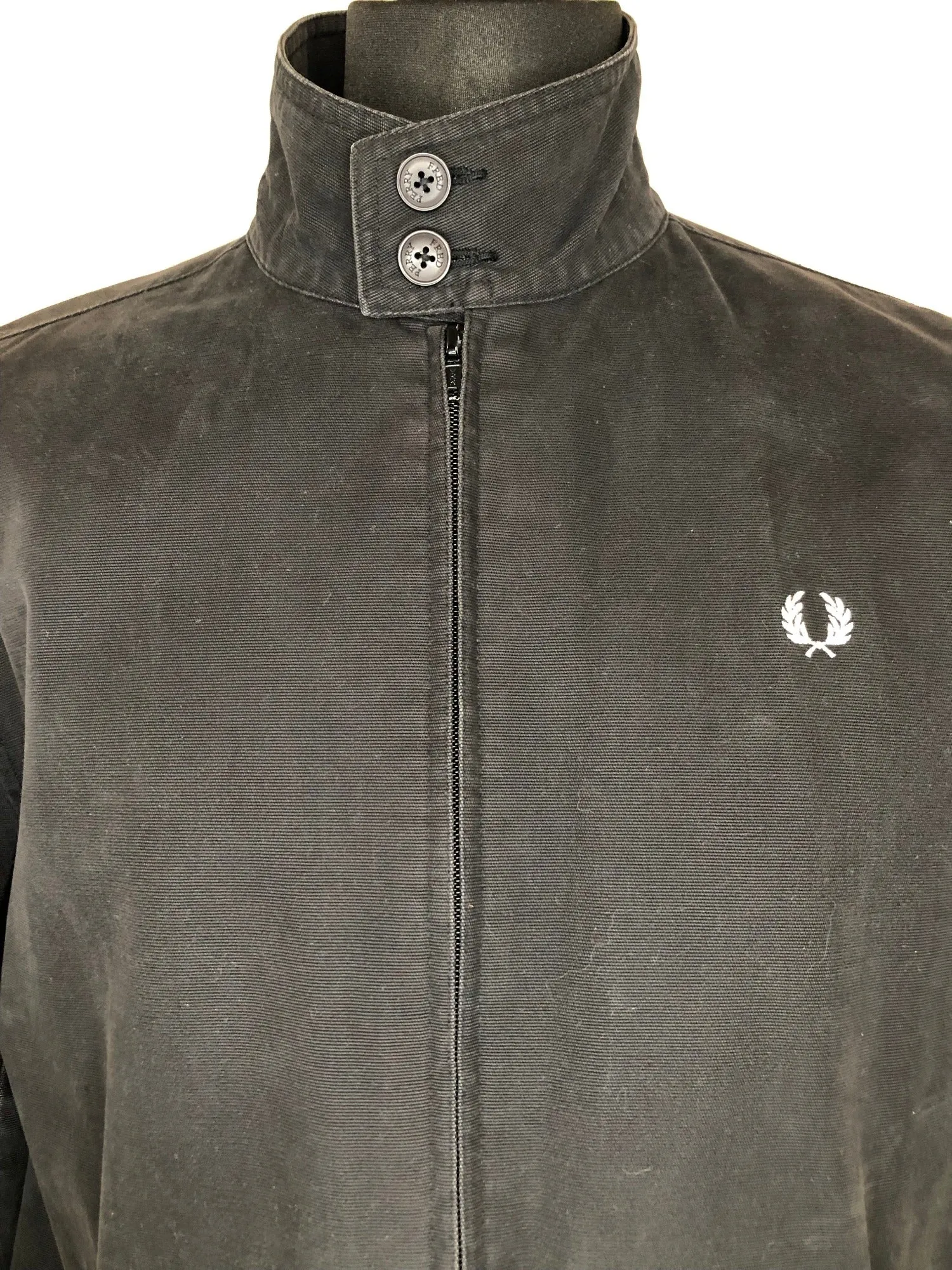 Fred Perry Longline Coat in Black - Size M