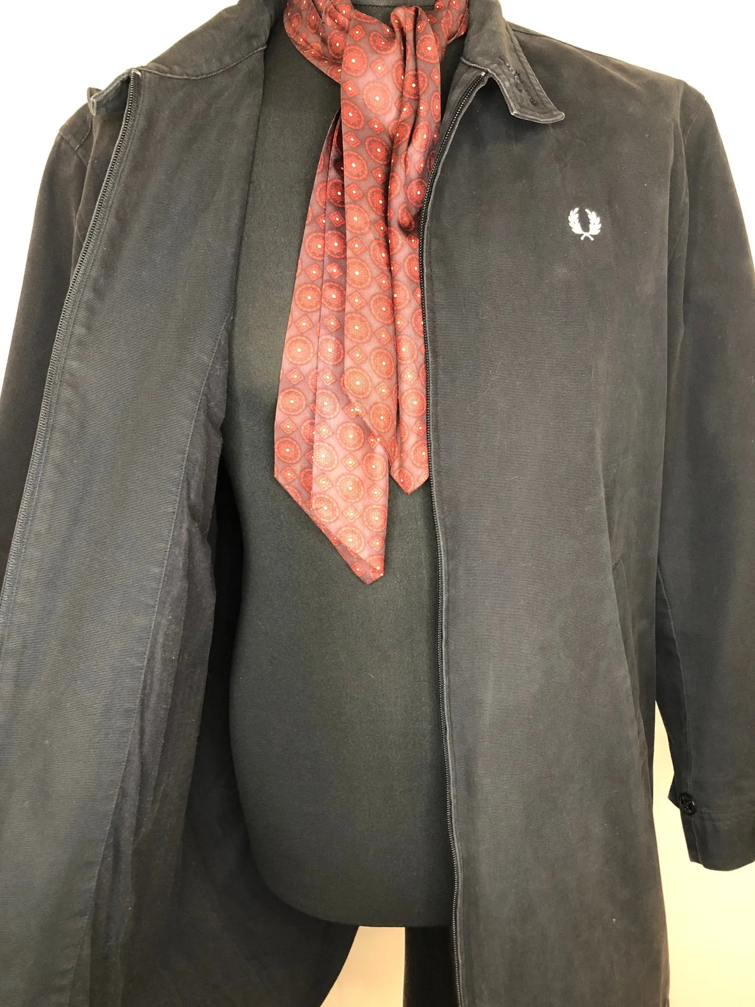 Fred Perry Longline Coat in Black - Size M