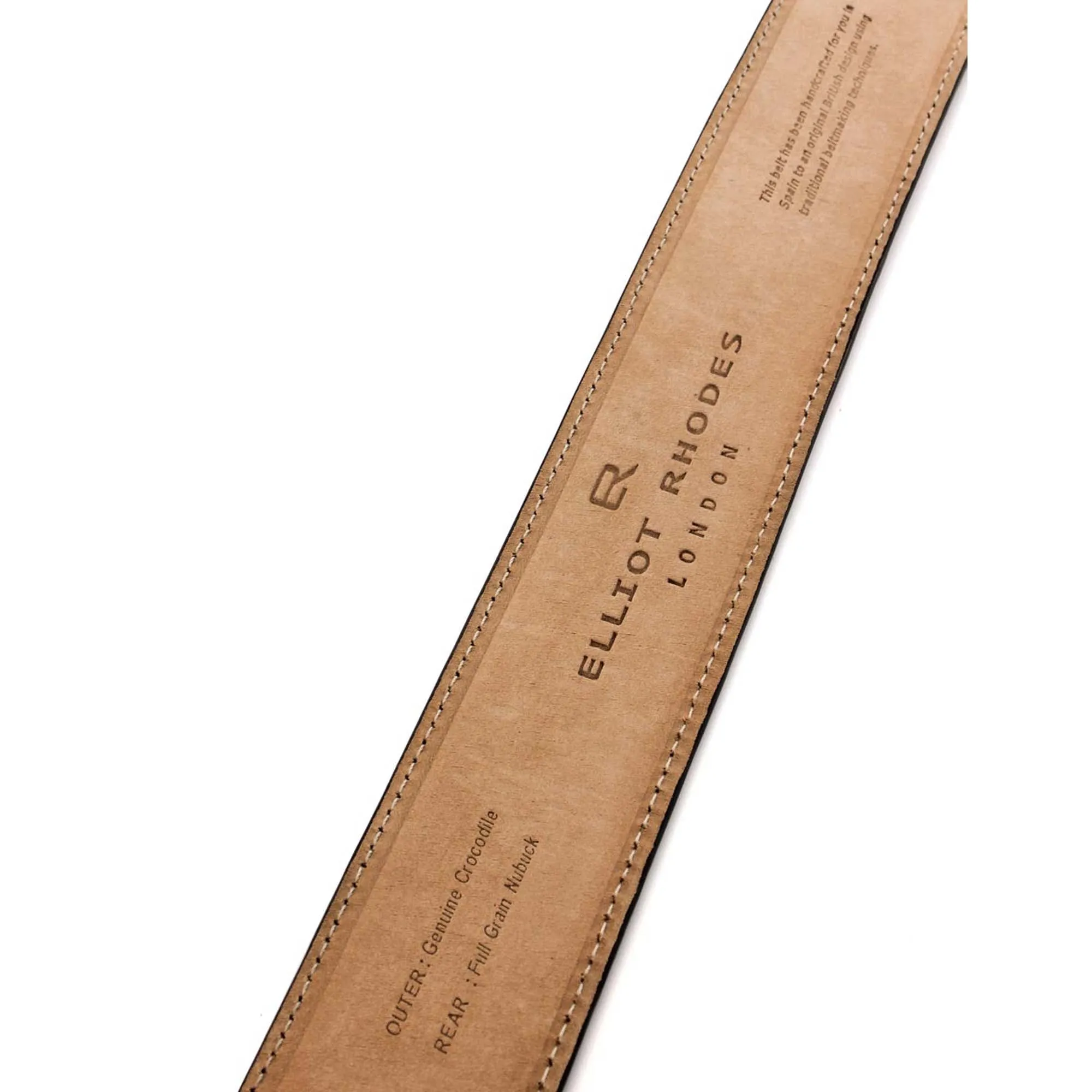 Genuine Crocodile Flank Narrow Belt Strap
