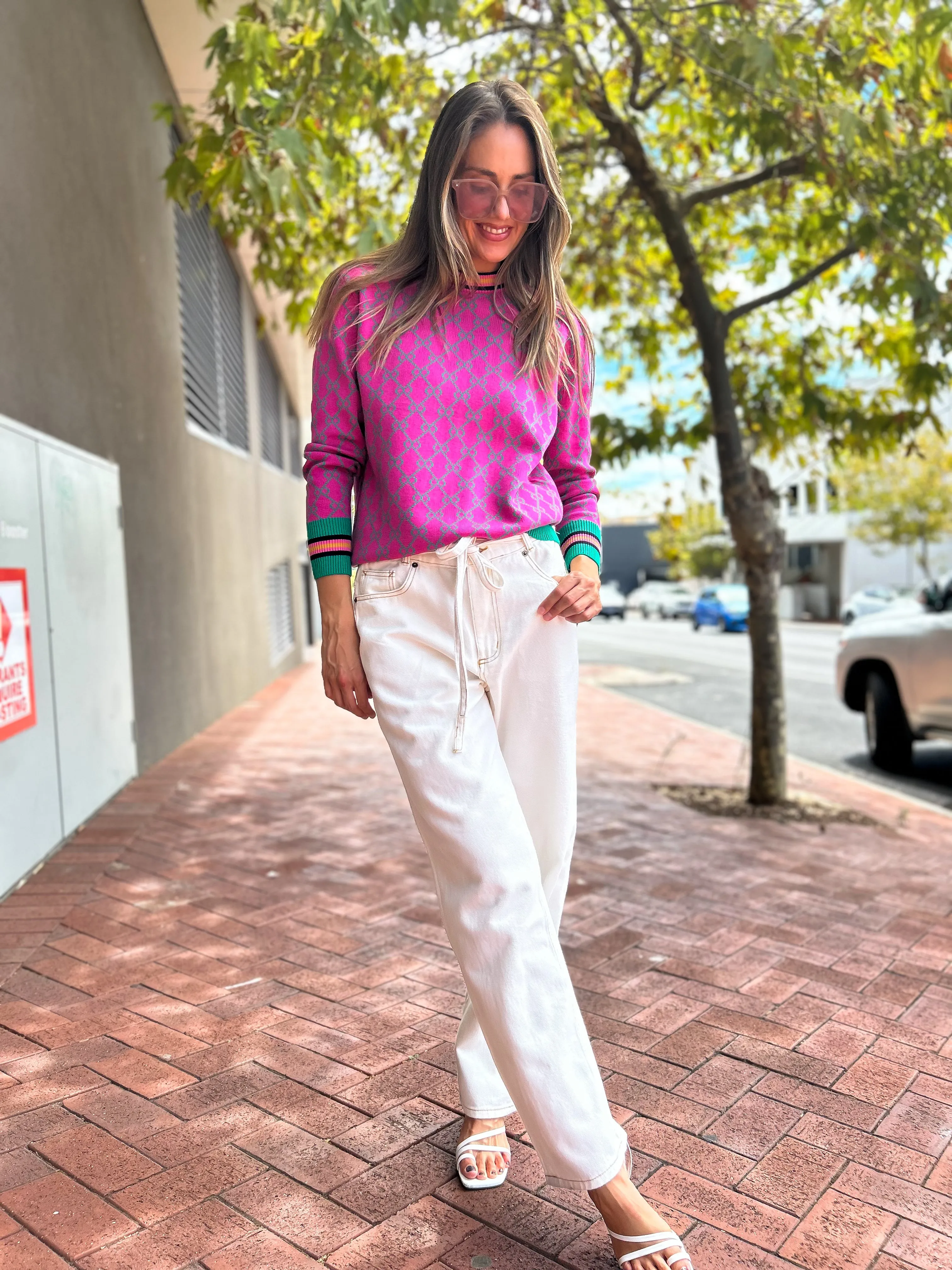 GIGI Knit - Fuchsia/Green (Pre-order)