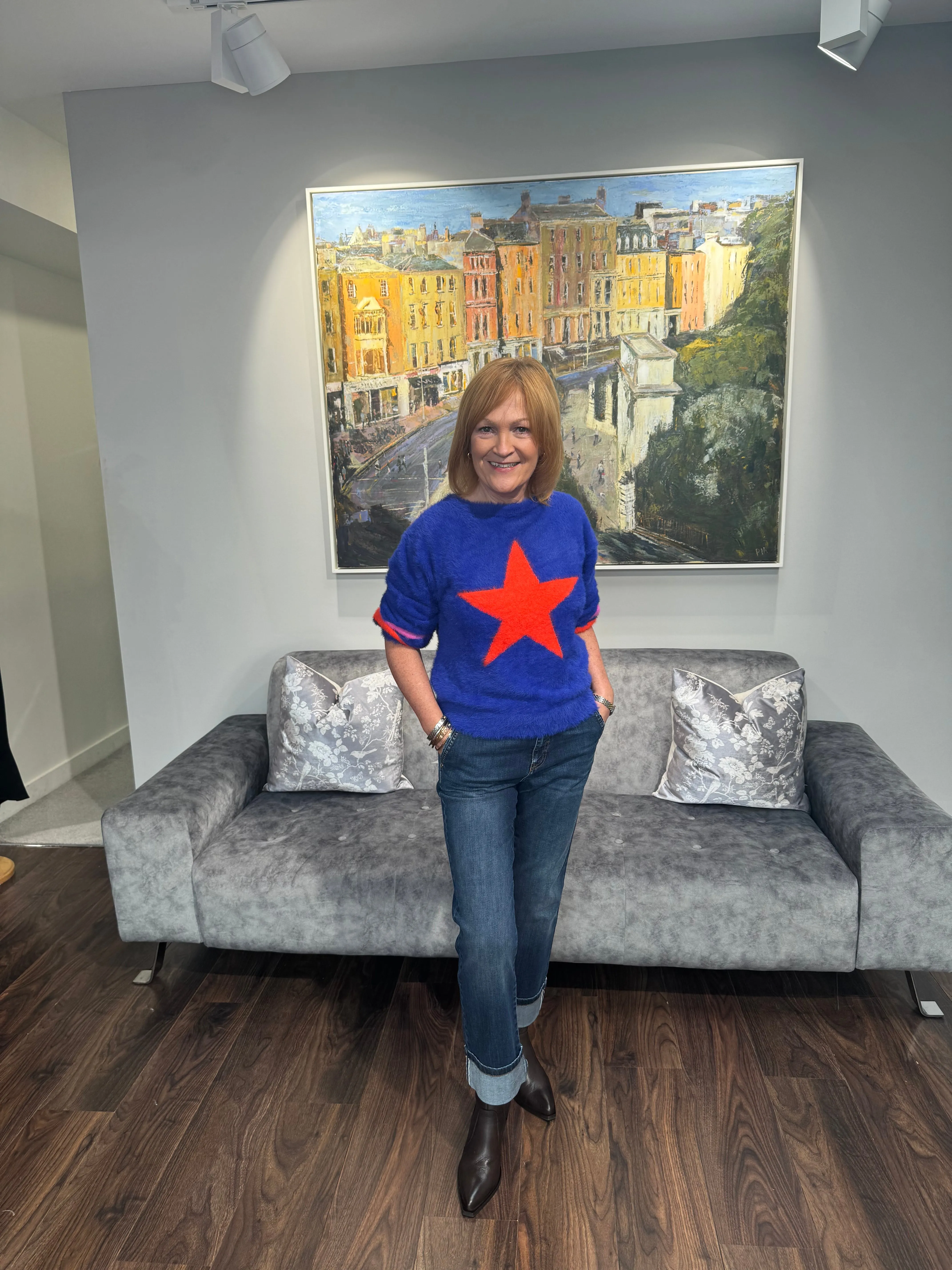 GRACE Blue Star Sweater