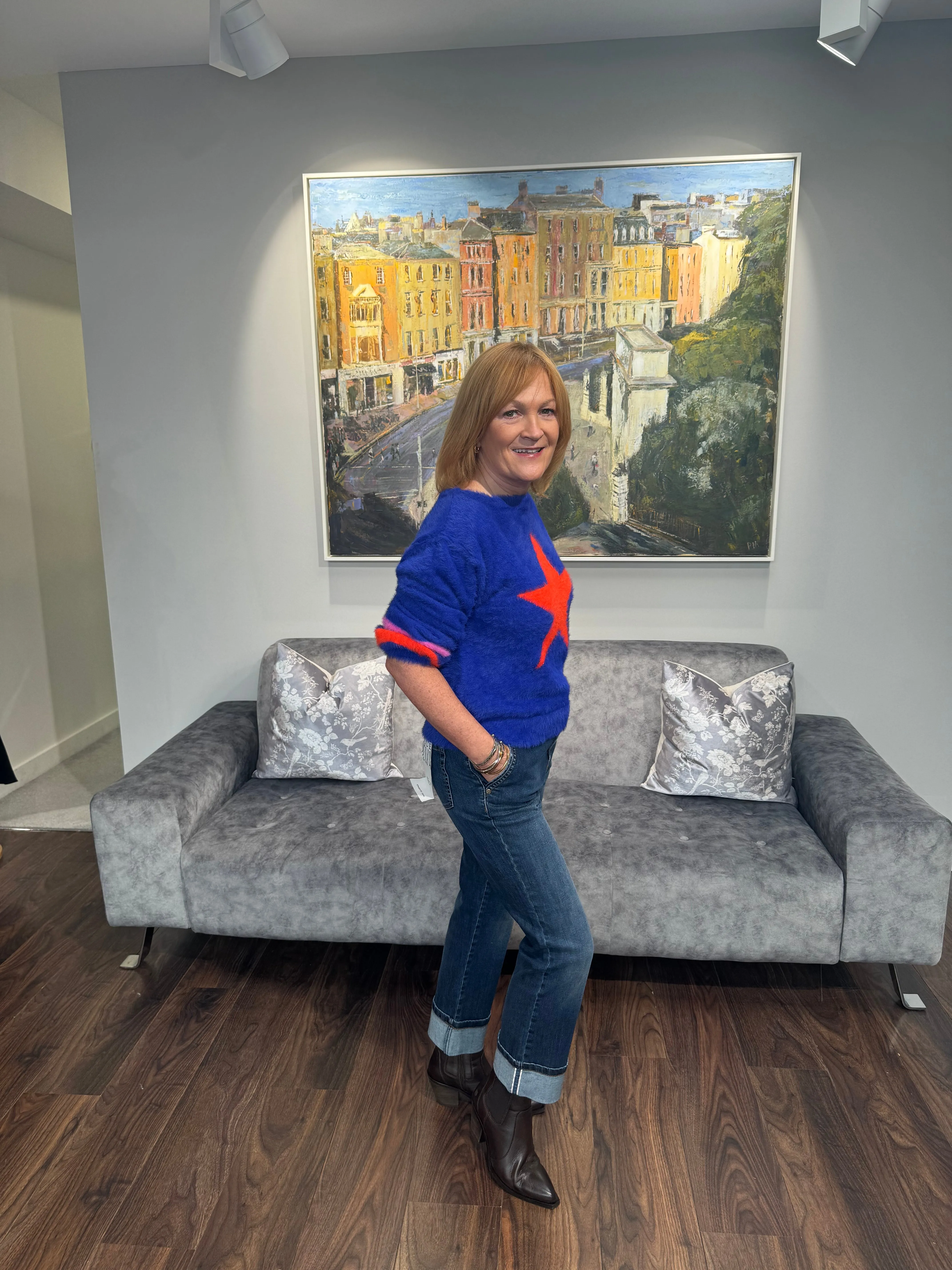 GRACE Blue Star Sweater