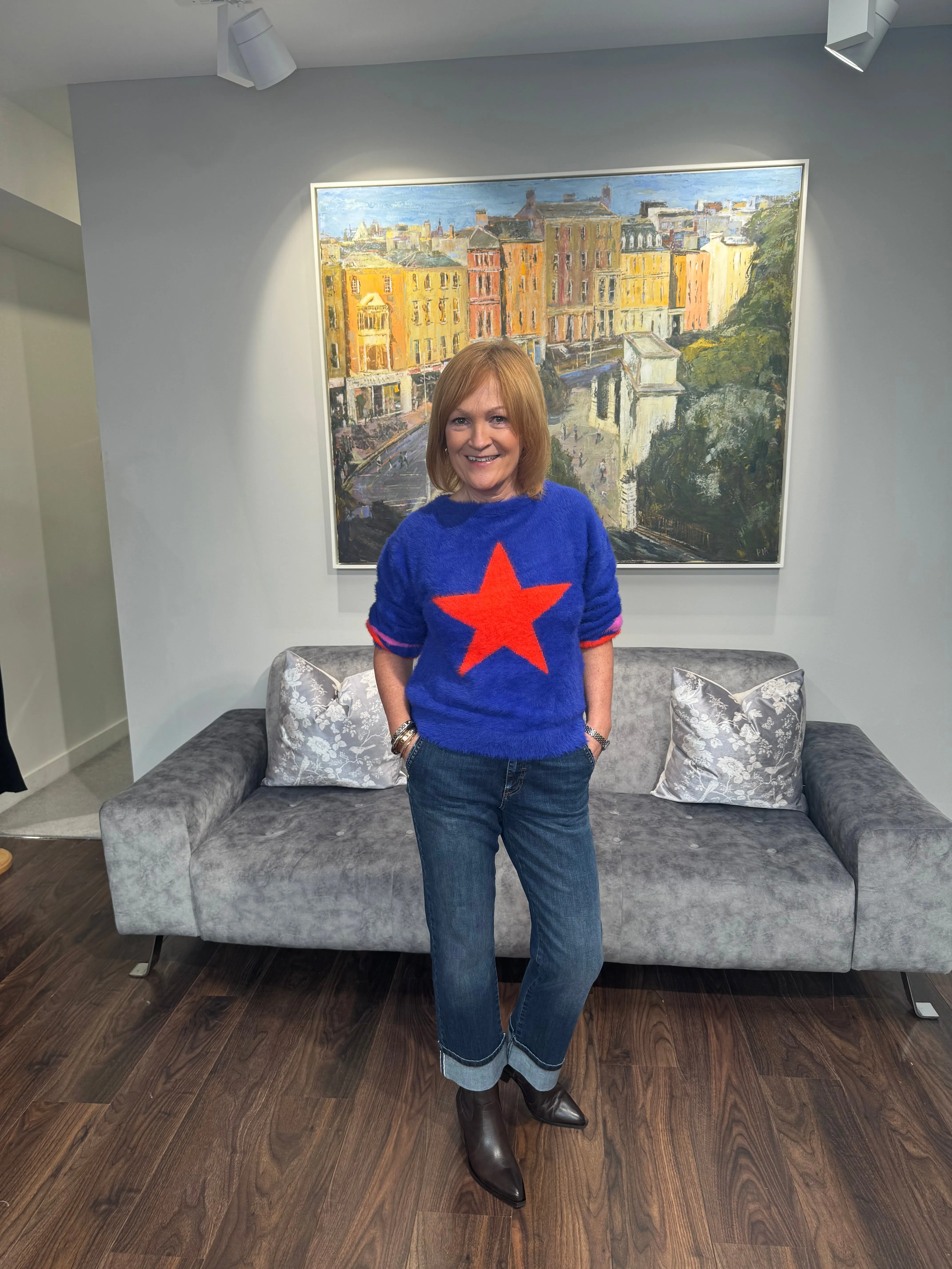 GRACE Blue Star Sweater