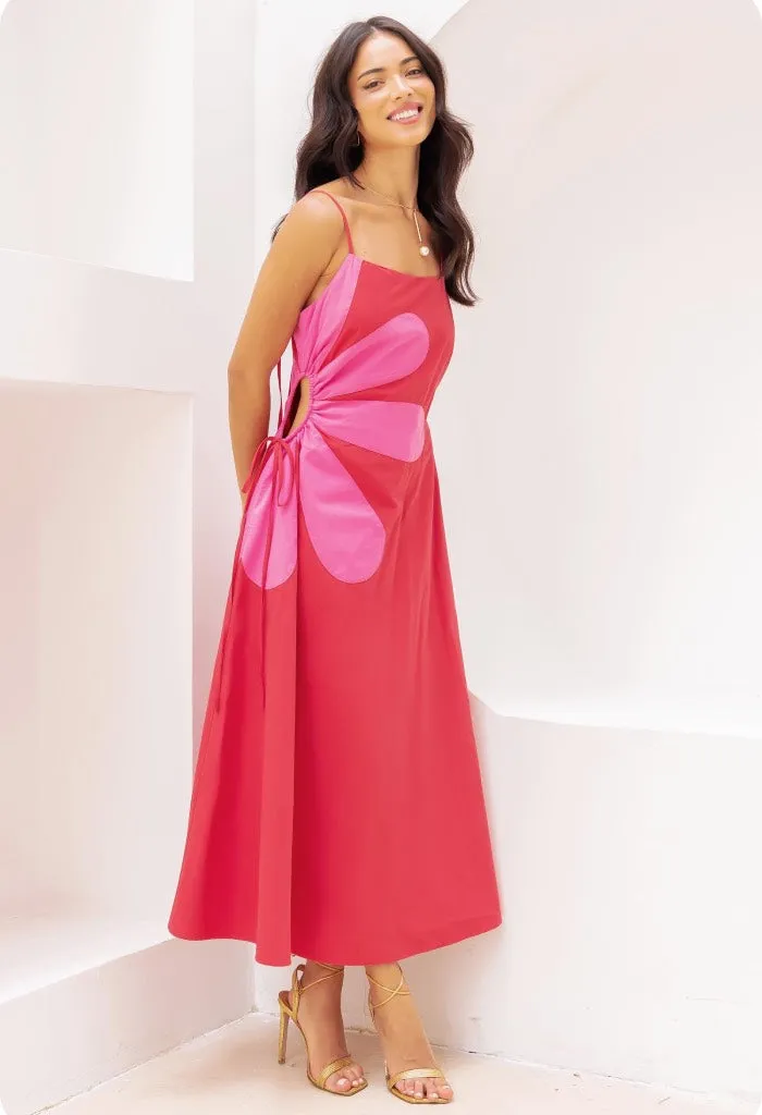 Groovy Petal Midi Dress