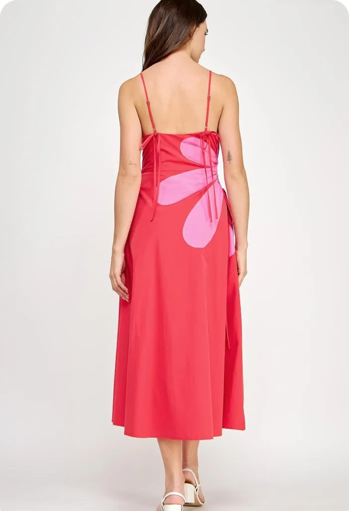 Groovy Petal Midi Dress