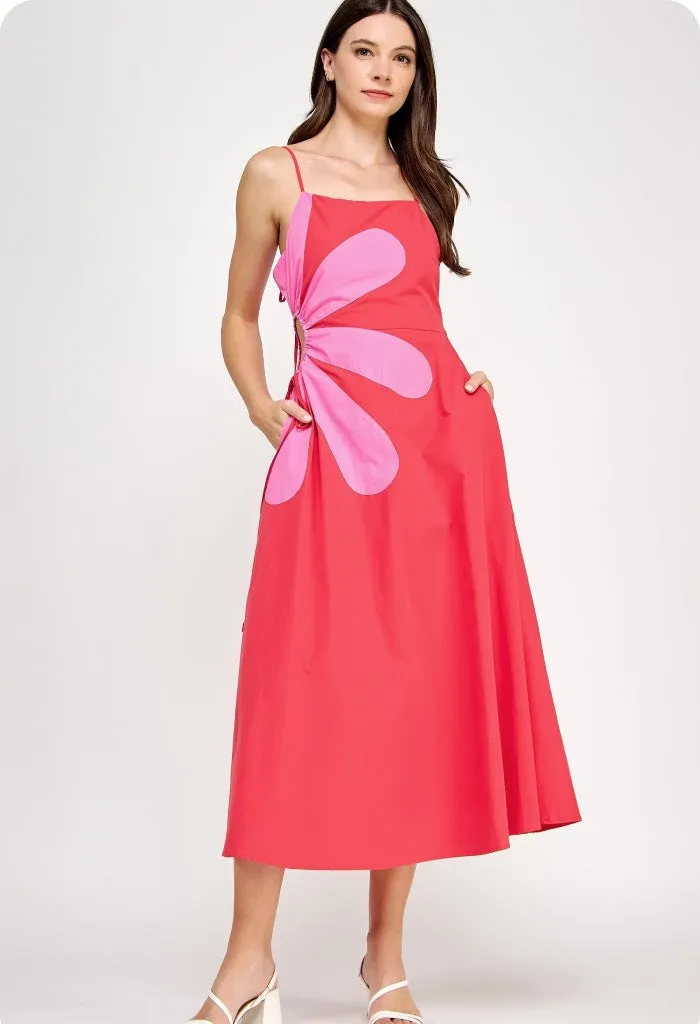 Groovy Petal Midi Dress