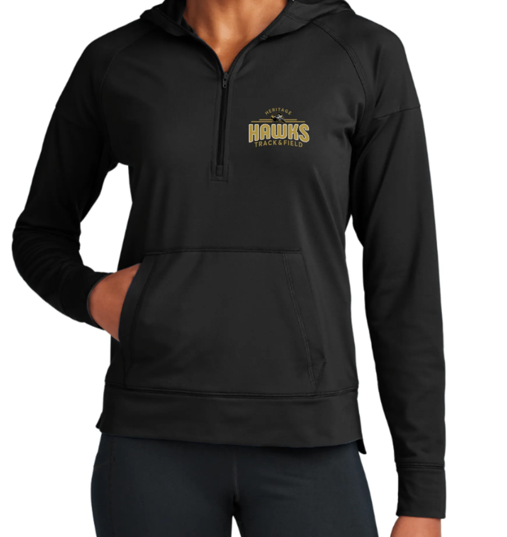 HAWKS LADIES' ONLY DRIFIT 1/2 Zip Hooded Jacket