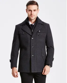 Heren Winterjas Wol en Warm