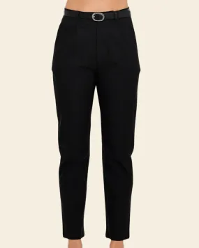 HIGH WAIST BELTED PANTS