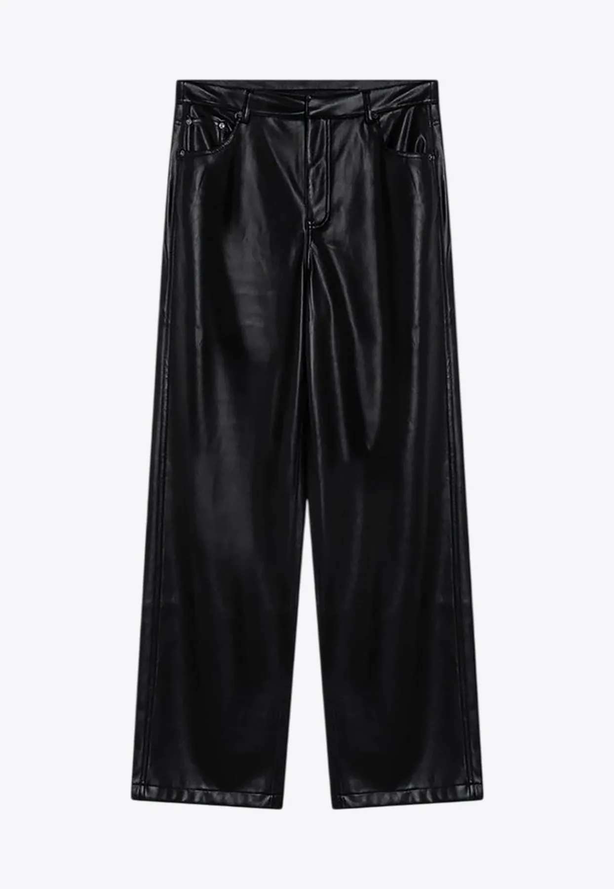 High-Waist Faux Leather Pants