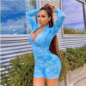 High Waist Hip Lifting Women's Sport Jumpsuit Shorts – Tight Fit
