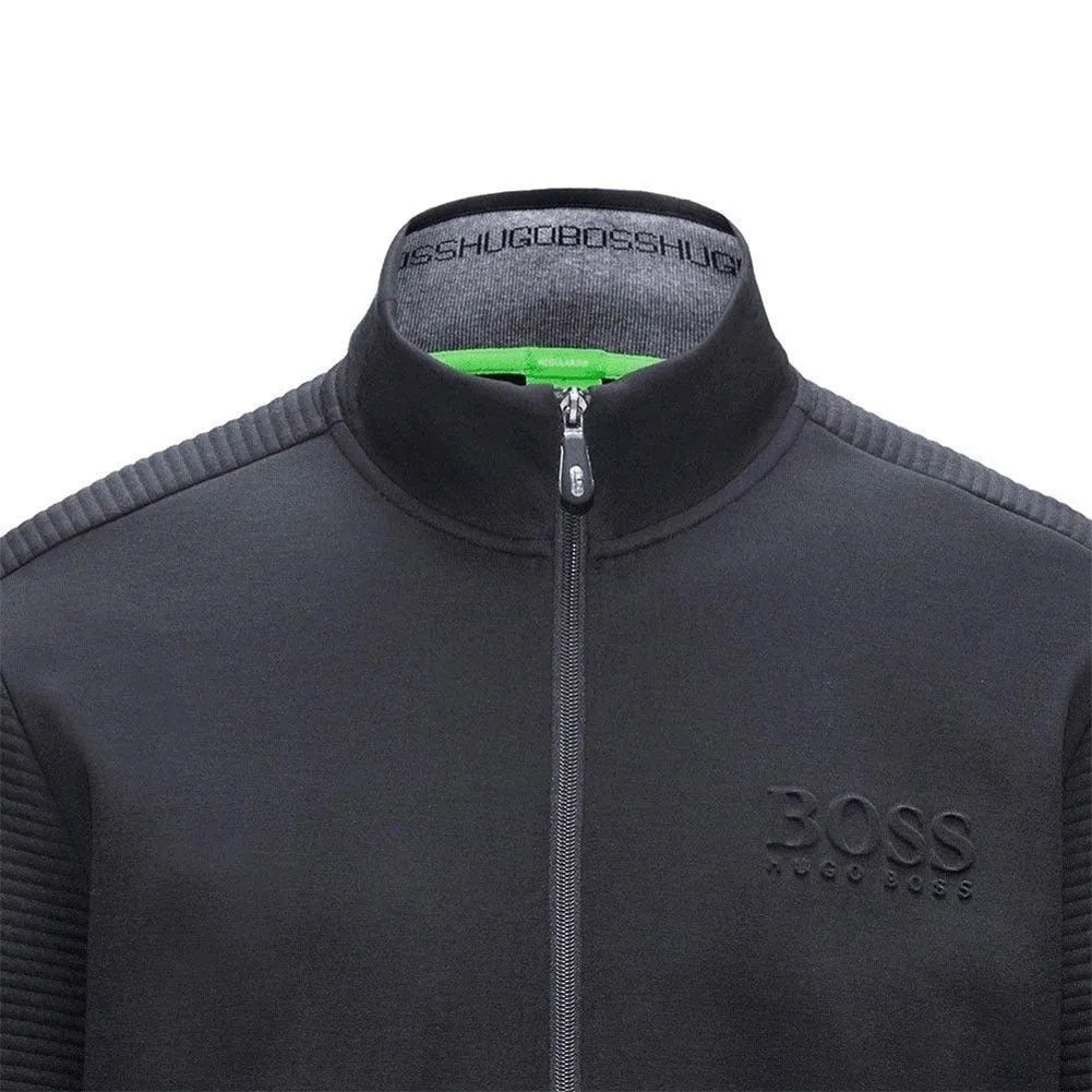 Hugo Boss Green Men's Skaz Ribbed Zip Up Track Sweatshirt Jacket