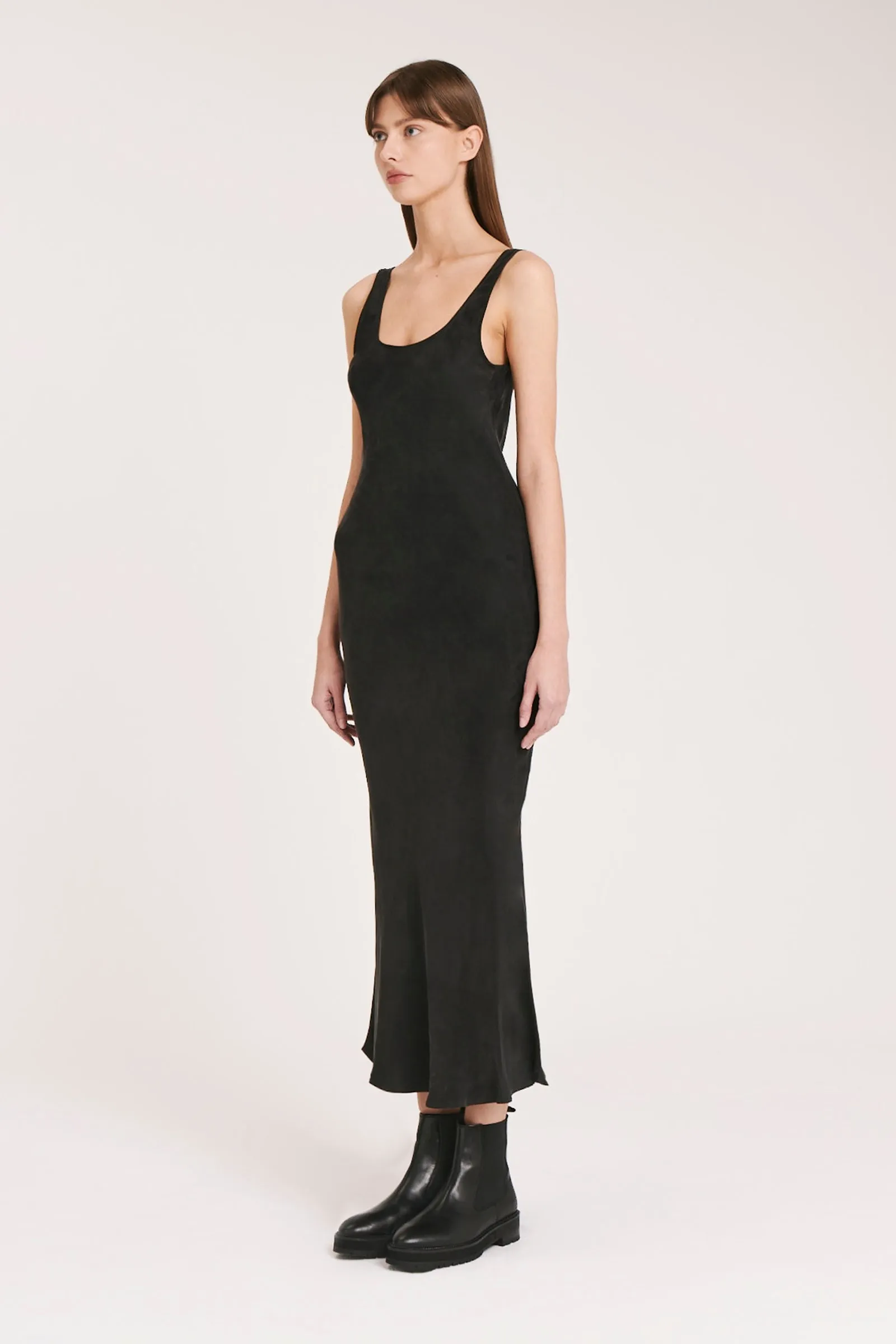 INES CUPRO SLIP DRESS