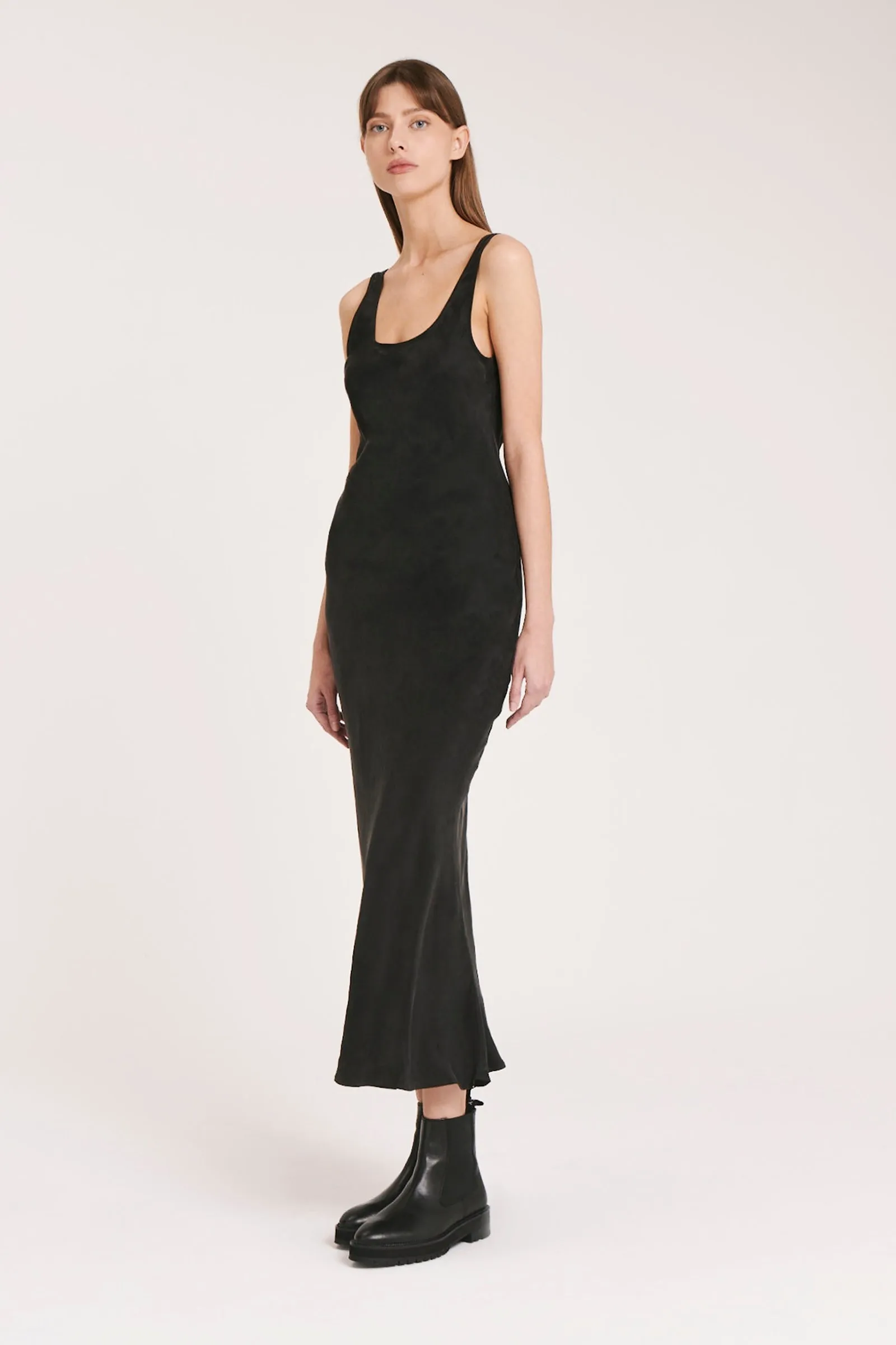 INES CUPRO SLIP DRESS